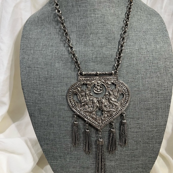 Silver Plated BoHo Necklace A Statement Piece Sure to Bring Great Compliments. - Picture 4 of 8